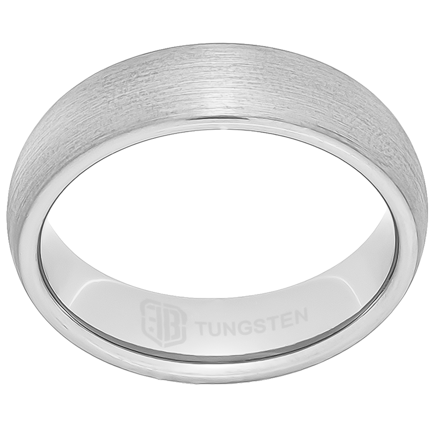 Brushed finish tungsten ring