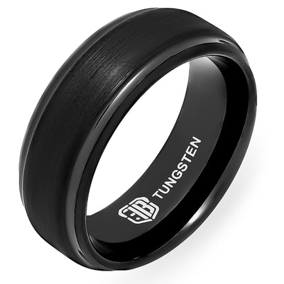 The Apex Tungsten Mens Wedding Band Foxtrot Bands