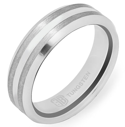 The Colonel Tungsten Mens Wedding Band Foxtrot Bands