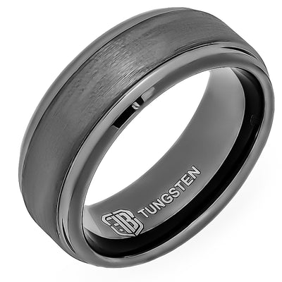 The Defender Tungsten Mens Wedding Band Foxtrot Bands