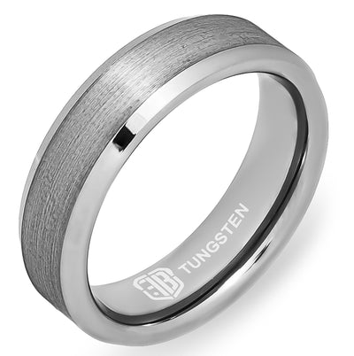 The Vintage Tungsten Mens Wedding Band Foxtrot Bands