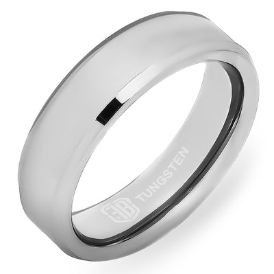 The Hanson Polished Tungsten Ring